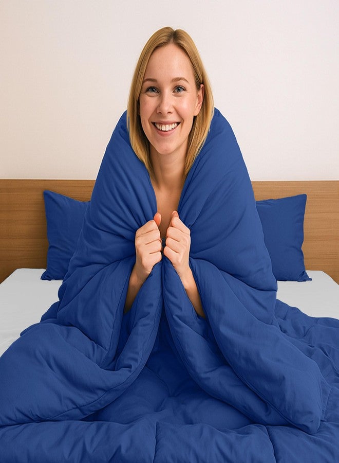 Pure Bedding طقم غطاء لحاف بيور بيدينج مقاس كينج - 3 قطع، طقم سرير فائق النعومة، يتضمن غطاء لحاف واحد مقاس 104 × 90 بوصة بسحاب إغلاق و2 غطاء وسادة، اللحاف غير متضمن، لون كحلي - Image 3