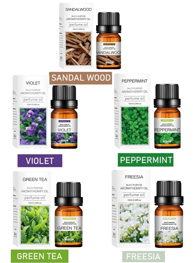 Pack of 5 Natural and Pure Premium Multi Scented Diffuser Aromatherapy Oil - Image 1