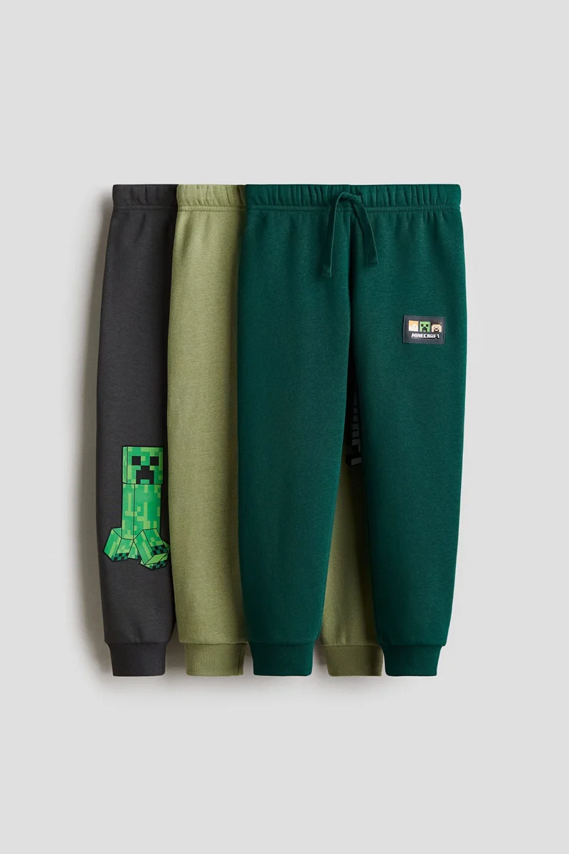 H&M 3-pack printed joggers