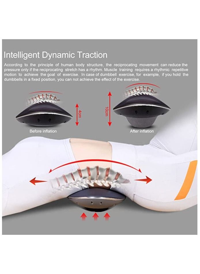 Generic - Lower Back Massager for Pain Relief with Heat Vibrating Lumbar Support Traction Device with Airbag and Portable Office Back Massage Full Waist Stretcher Cushion for Sciatica Pain Relief - Image 1