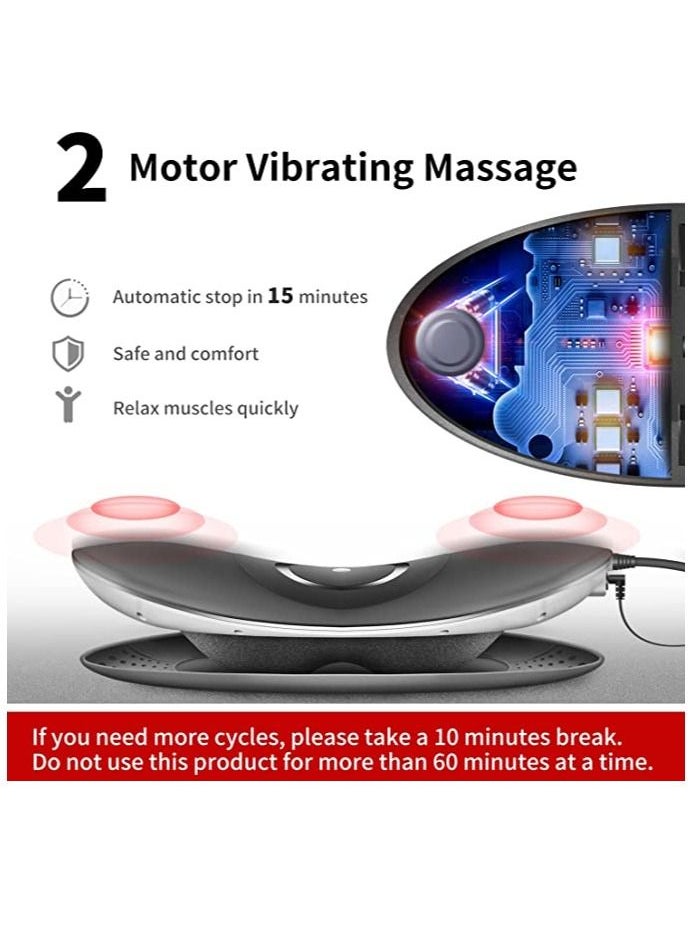 Generic - Lower Back Massager for Pain Relief with Heat Vibrating Lumbar Support Traction Device with Airbag and Portable Office Back Massage Full Waist Stretcher Cushion for Sciatica Pain Relief - Image 1