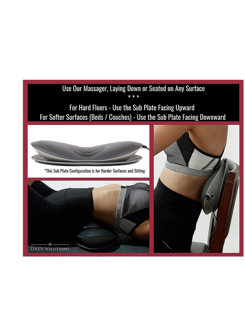 Generic - Lower Back Massager for Pain Relief with Heat Vibrating Lumbar Support Traction Device with Airbag and Portable Office Back Massage Full Waist Stretcher Cushion for Sciatica Pain Relief - Image 1