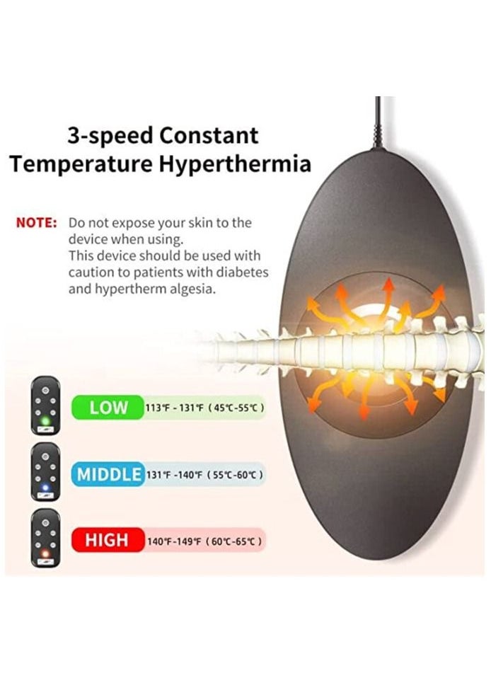 Generic - Lower Back Massager for Pain Relief with Heat Vibrating Lumbar Support Traction Device with Airbag and Portable Office Back Massage Full Waist Stretcher Cushion for Sciatica Pain Relief - Image 1