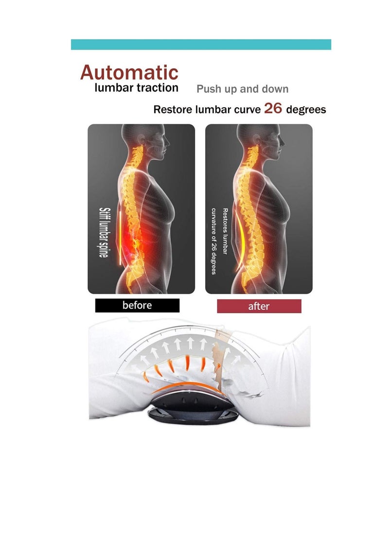 Generic - Lower Back Massager for Pain Relief with Heat Vibrating Lumbar Support Traction Device with Airbag and Portable Office Back Massage Full Waist Stretcher Cushion for Sciatica Pain Relief - Image 1