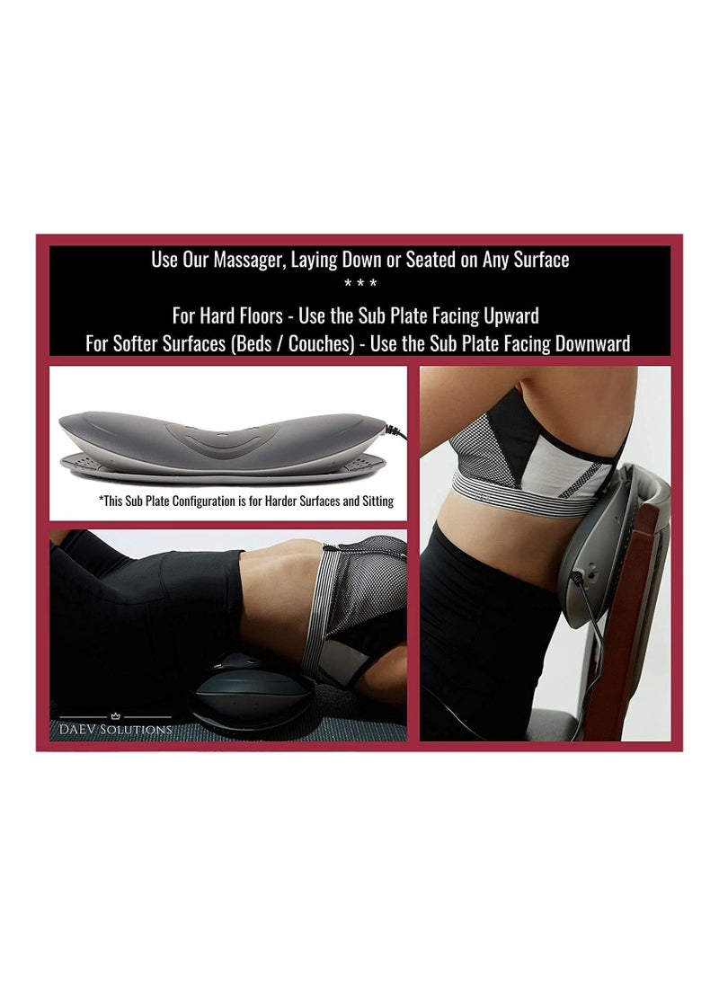 Generic - Lower Back Massager for Pain Relief with Heat Vibrating Lumbar Support Traction Device with Airbag and Portable Office Back Massage Full Waist Stretcher Cushion for Sciatica Pain Relief - Image 1
