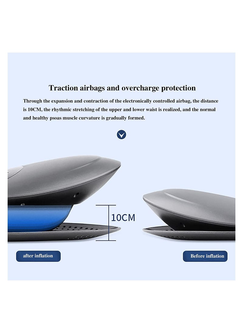 Generic - Lower Back Massager for Pain Relief with Heat Vibrating Lumbar Support Traction Device with Airbag and Portable Office Back Massage Full Waist Stretcher Cushion for Sciatica Pain Relief - Image 1