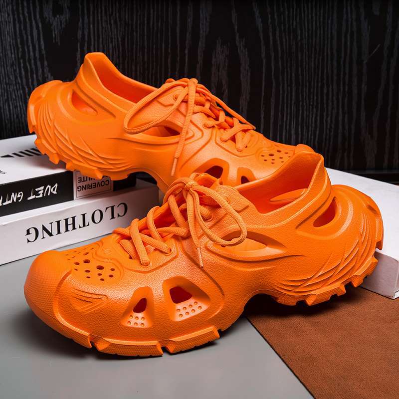 Croc Shoes Men'S Summer Paris Trendy Brand Outer Wear Wading Rafting Fishing Beach Outdoor Thick-Soled Sports Non-Slip Sandals - Image 3