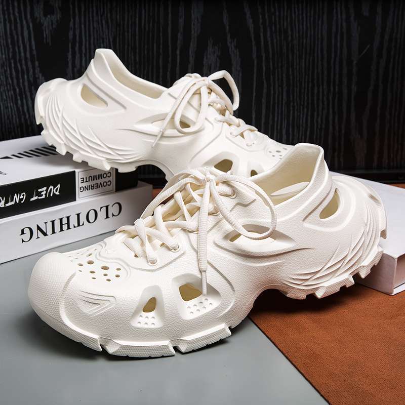 Croc Shoes Men'S Summer Paris Trendy Brand Outer Wear Wading Rafting Fishing Beach Outdoor Thick-Soled Sports Non-Slip Sandals - Image 2