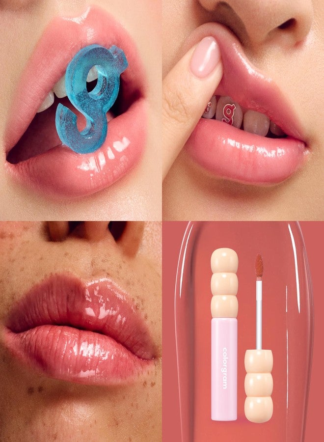 COLORGRAM تينت زجاجي فاكهي 05 خوخ ناعم | صبغة شفاه كورية طويلة الأمد ومقاومة للماء | لمسة لامعة ورطبة للشفاه، ظل مرجاني بيج دقيق عالي الصبغة مع تأثير متألق 0.11 أونصة. - Image 2