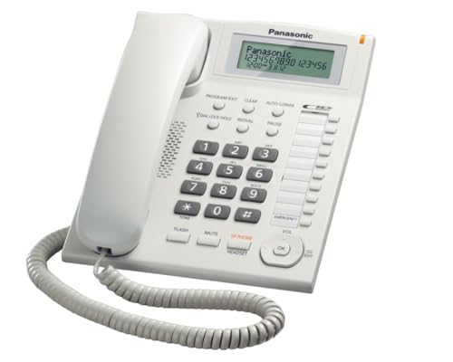Panasonic Single Line KX-TS880MX Corded Landline Phone (White-Black) - Image 5