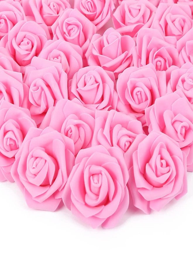 INSUNSIX Artificial Rose Flower Heads, 100pcs Pink Foam Roses Bulk Artificial Flower for DIY Wedding Bouquets Centerpieces Arrangements Party Baby Shower Home Decor (Stemless, Pink) - Image 1