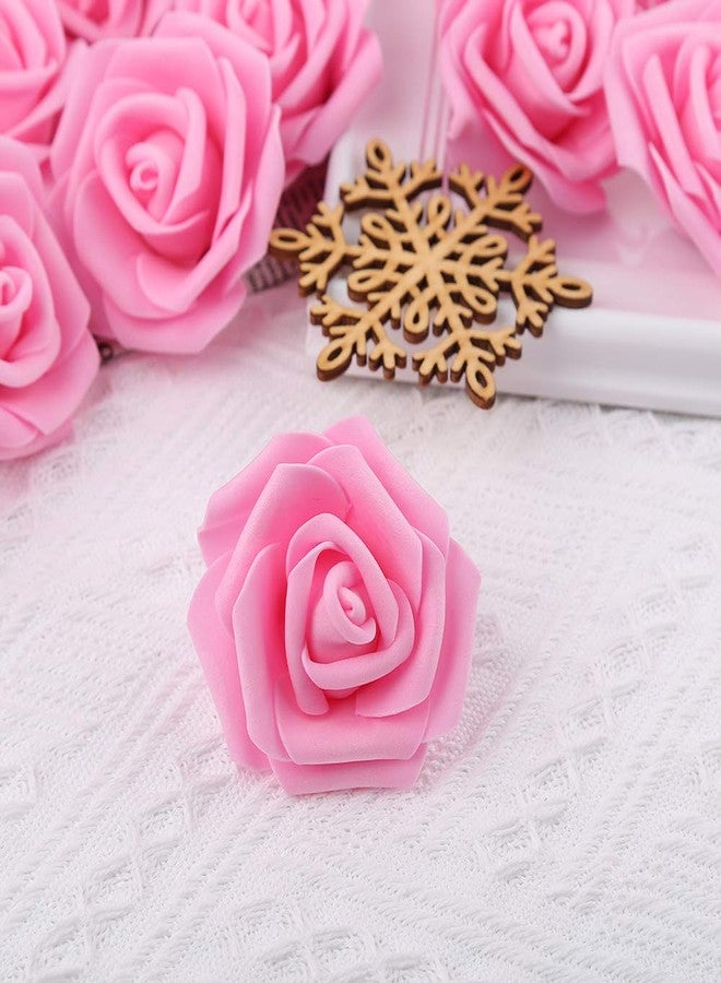 INSUNSIX Artificial Rose Flower Heads, 100pcs Pink Foam Roses Bulk Artificial Flower for DIY Wedding Bouquets Centerpieces Arrangements Party Baby Shower Home Decor (Stemless, Pink) - Image 2