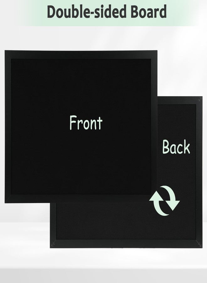 DOLLAR BOSS Large Black Cork Board Double-Sided Bulletin Board with Linen 24''x 18'', Black Cork Boards for Walls Wood Frame Hanging Pin Board, Cork Board for Office Home School 1-Pack - Image 3