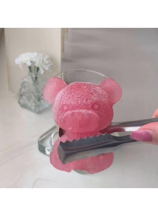 GGEROU 3D Bear Ice Pop Mold for Kids,Food Grade Silicone Ice Cream Molds Reusable Easy Release DIY Ice Cube Molds  - Image 5