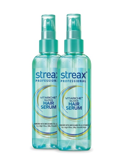 Streax Pack Of 2 Professional Vitariche Gloss Hair Serum