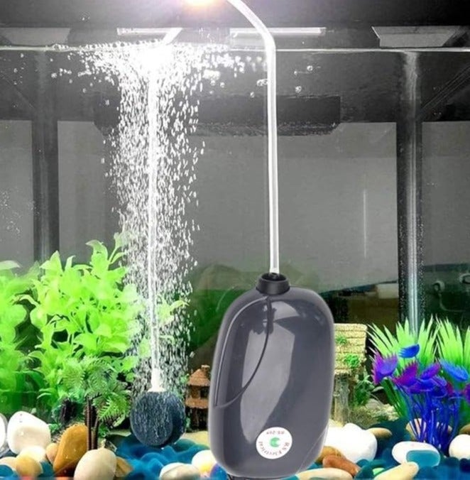 🔥 Powerful air pump for fish tanks 🚀 Ultra-quiet oxygen motor 🚀 Professional freshwater and saltwater aquarium aeration with air stone and hose. - Image 4