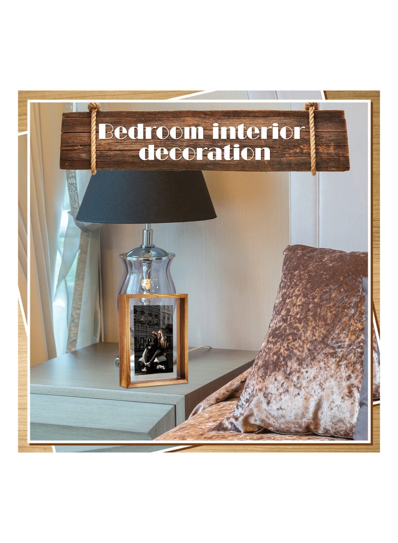 Barakah 2 Piece Rustic Floating Frames Pressed Flower Display Frames Double-Sided Acrylic Frames Wooden Plant Specimen Frames Double-Sided Photo Display Herbarium Specimen Frames For Desktop - Image 5