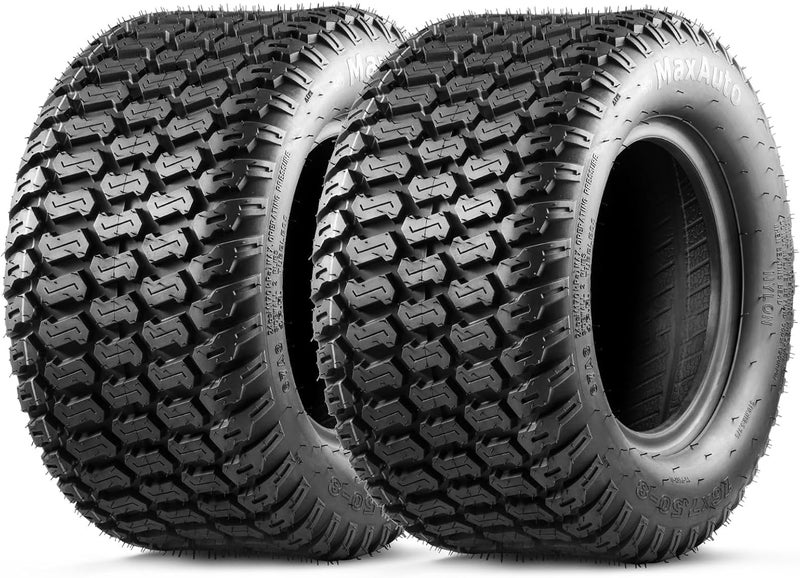 MaxAuto 16x7.50-8 16x7.5x8 إطارات جزازة العشب Turf Saver 4PLY، مجموعة من 2 - Image 1