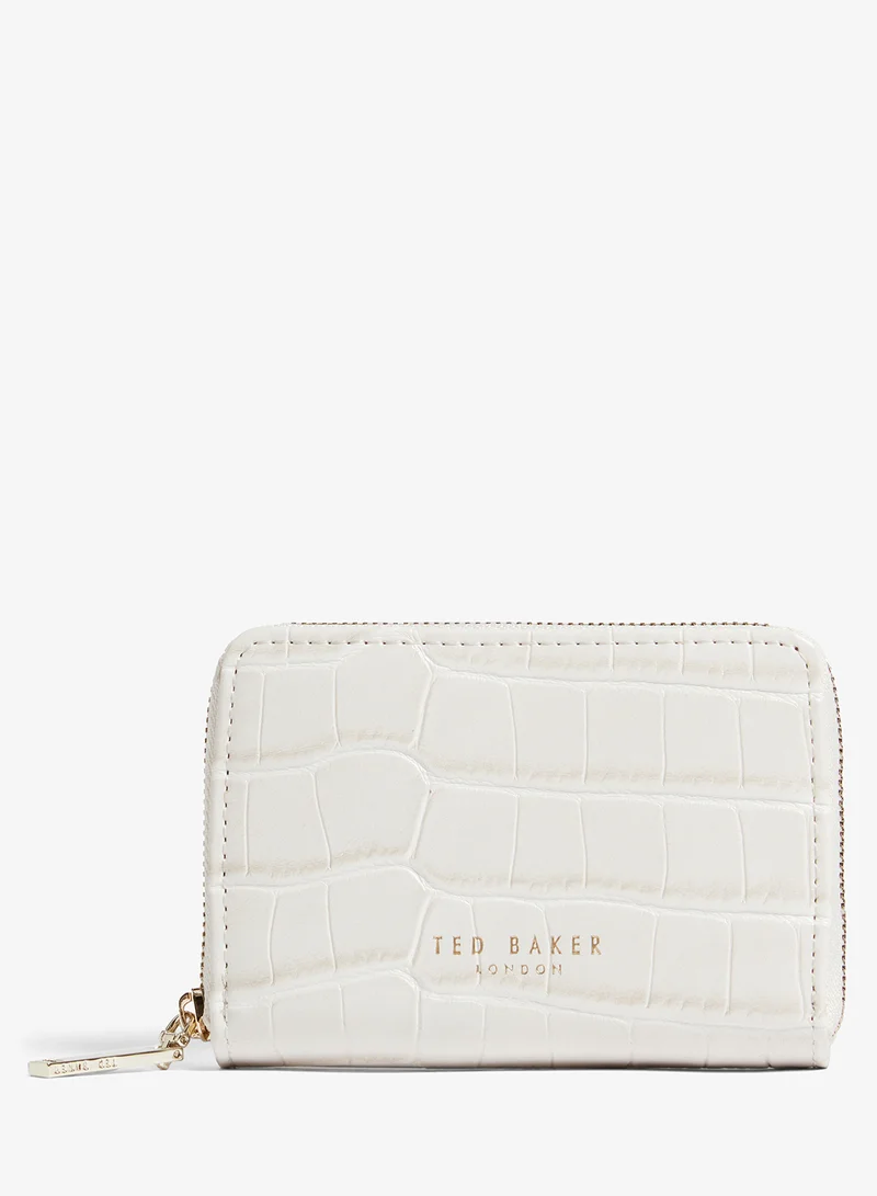 تيد بيكر Varlee Croc Effect Small Zip Around Wallet