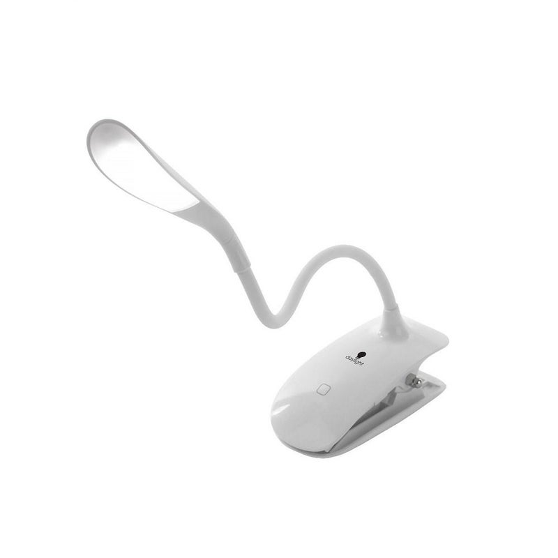 ClipOn LED Reading Light Rechargeable Flexible Neck Book Lamp with Adjustable Brightness Perfect for Bedtime Reading Travel