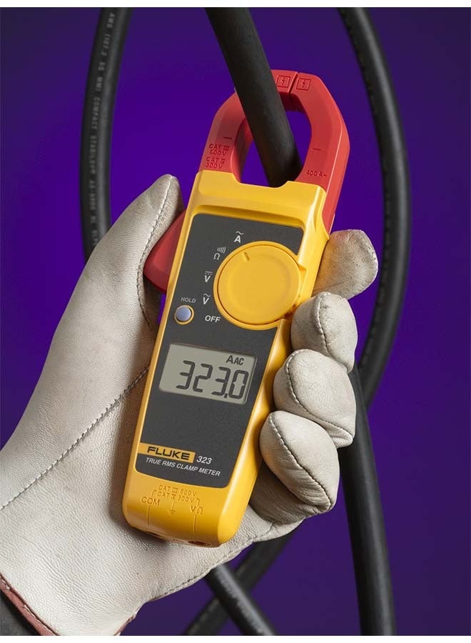 FLUKE Fluke 323 Clamp Meter For Commercial/Residential Electricians, Measures AC Current To 400 A,Measures AC/DC Voltage To 600 V, Resistance And Continuity - Image 3