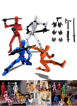 4 Sets T13 Action Figure, 3D Printed Titan 13 Multi-Jointed Movable Robot, Full Body Mechanical Doll Dummy Action Figures for Creative Gifts and Toy Collection (4 Colors) - pzsku/Z09E2212DC073C8E71082Z/45/1746425956/3aa9ae57-413d-4e97-945d-1523f94f4d7e