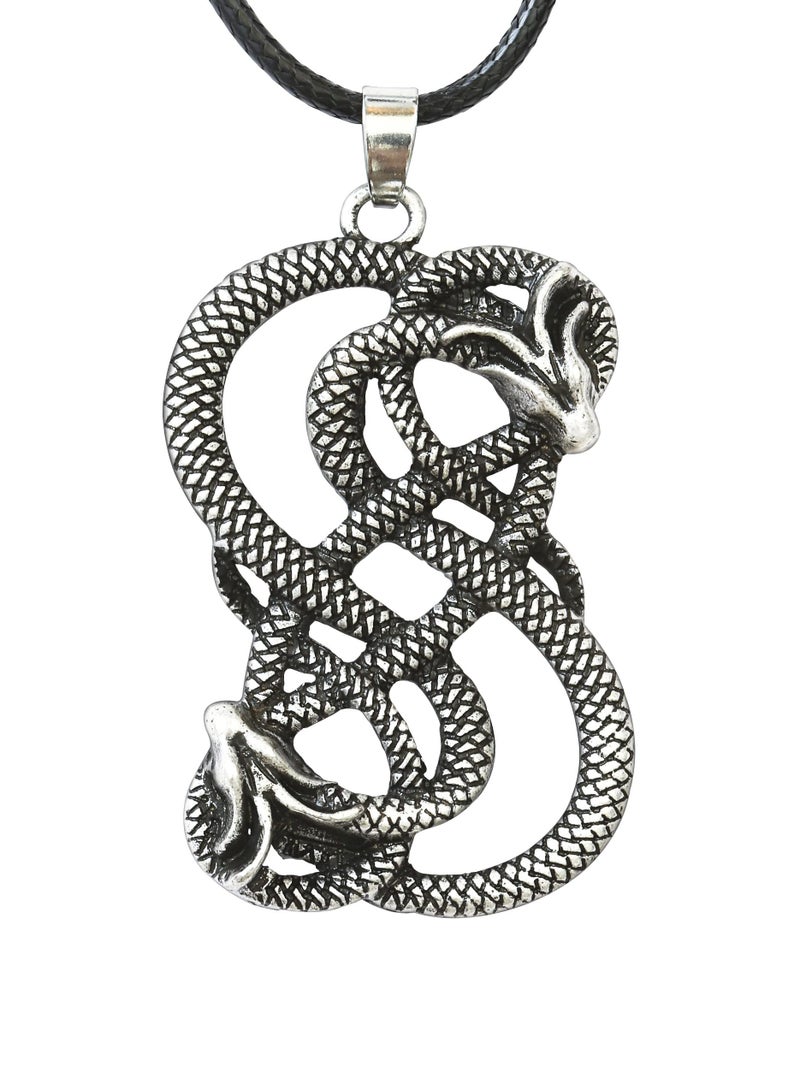 HAQUIL Loki Necklace, Viking Loki Symbol Pendant, Faux Leather Cord, Loki Jewelry Gift for Men and Women - Image 1