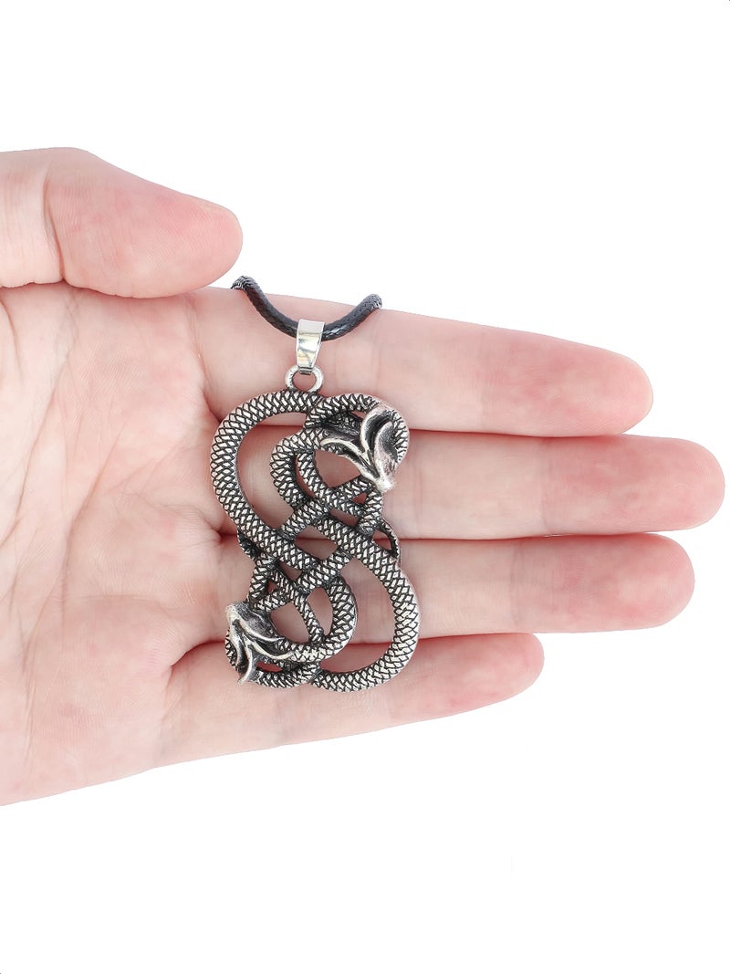 HAQUIL Loki Necklace, Viking Loki Symbol Pendant, Faux Leather Cord, Loki Jewelry Gift for Men and Women - Image 2
