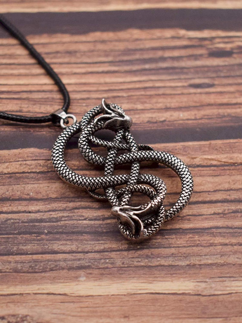 HAQUIL Loki Necklace, Viking Loki Symbol Pendant, Faux Leather Cord, Loki Jewelry Gift for Men and Women - Image 3