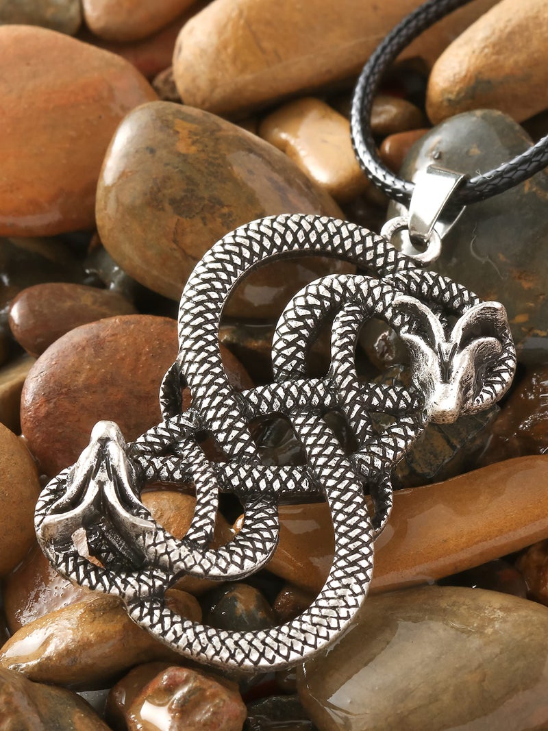 HAQUIL Loki Necklace, Viking Loki Symbol Pendant, Faux Leather Cord, Loki Jewelry Gift for Men and Women - Image 4