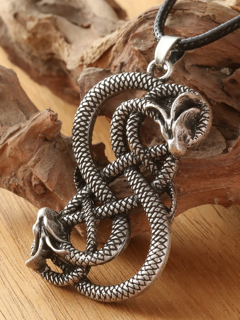 HAQUIL Loki Necklace, Viking Loki Symbol Pendant, Faux Leather Cord, Loki Jewelry Gift for Men and Women - Image 5