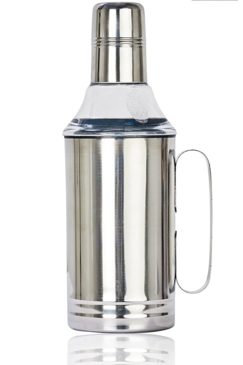 Amanda Stainless Steel Oil Dispenser with Nozzle 1 Litre (1000 ml) | Oil Container | Oil Pourer | Oil Pot| Oil Can| Oil Dispenser with Handle | Premium Food Grade Stainless Steel - Image 1
