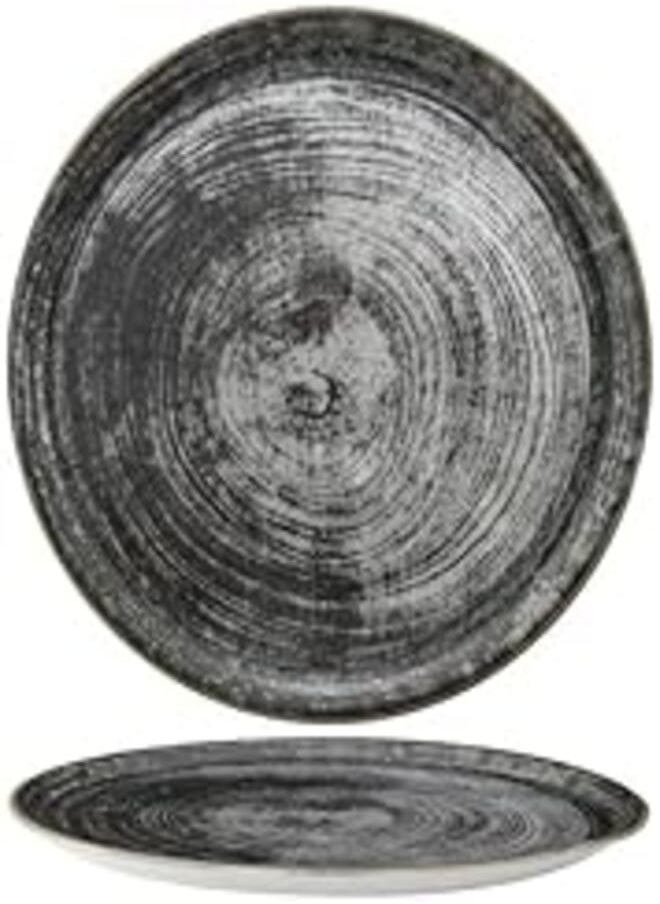 Saturnia Saturnia Dinner plate 28 cm - Black Round - Ischia 