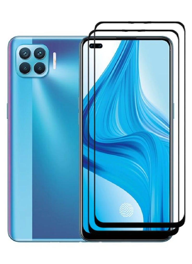 AINA 2 Pieces Tempered Glass Screen Protector 5D Designed For Oppo F17 Pro Full Glue Edge to Edge Full Screen Coverage And Bubble Free - Image 1