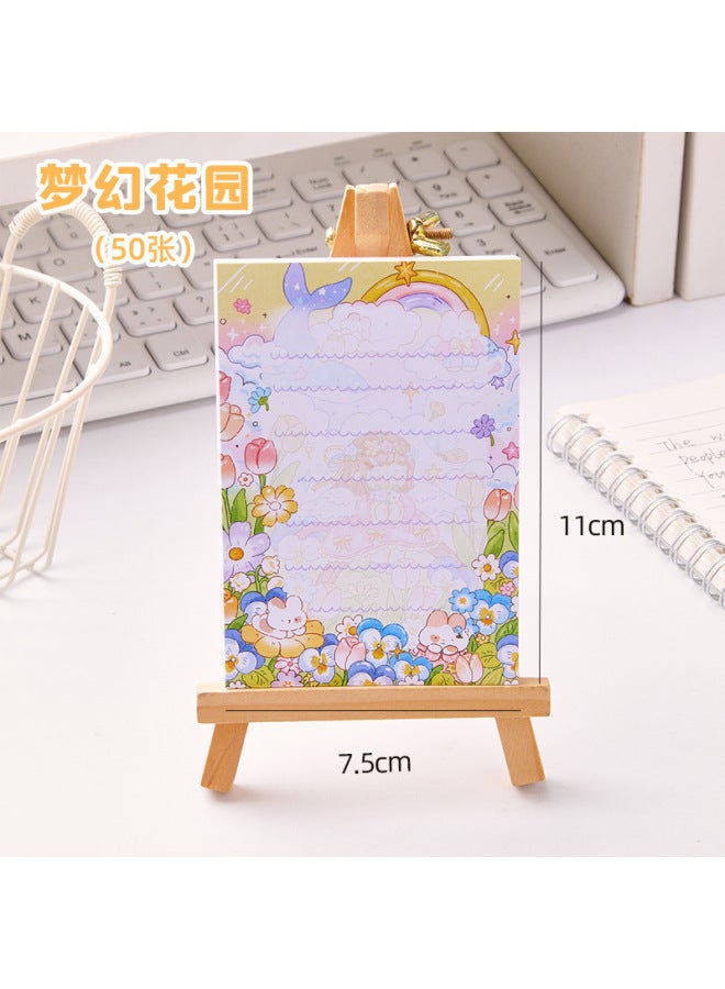 HELPS Dream Garden Notes Non-sticky Wind Student High-value Message With Horizontal Line Notes Post-it Notes - Image 1
