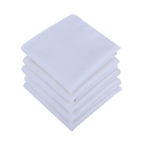 Dollar Cotton Handkerchiefs Hanky for Men - White Striped In Pack of 6 - Image 2