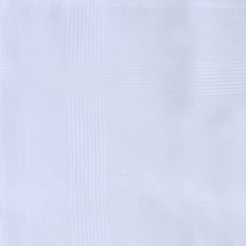 Dollar Cotton Handkerchiefs Hanky for Men - White Striped In Pack of 6 - Image 3