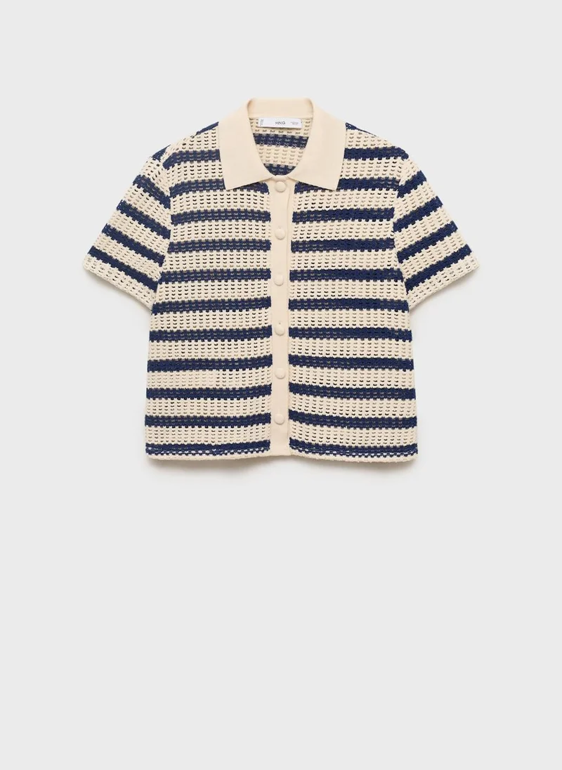 MANGO Miffy Button Down Striped Shirt