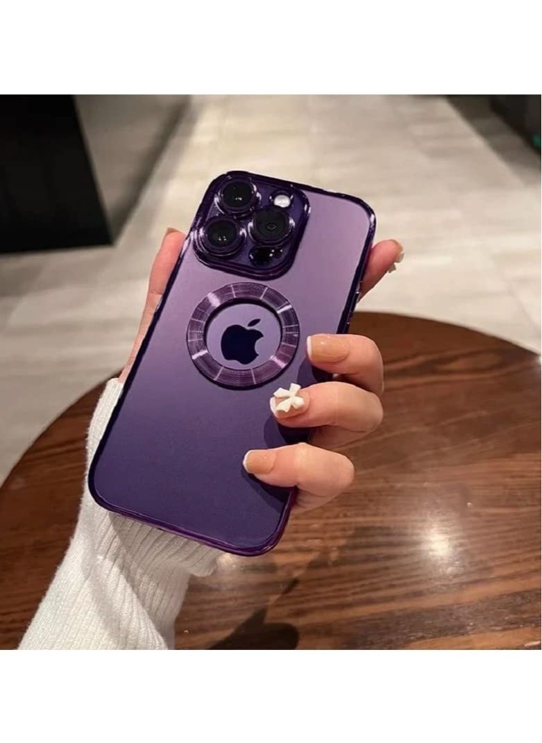 Generic - Apple iPhone 11 Pro Max Case Clear Silicone Logo View Design, Camera Lens Protection Luxury Plating Soft Back Cover Slim Shockproof Phone Case for Apple iPhone 11 Pro Max - Image 1