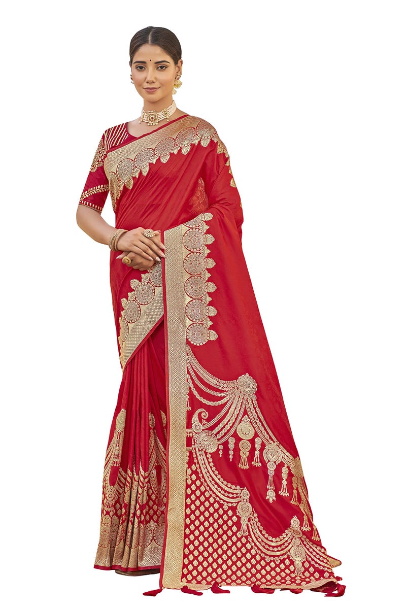 MANOHARI adorable woven pattern Banarasi Silk saree for women with Blouse Piece_MN1744 - Image 1