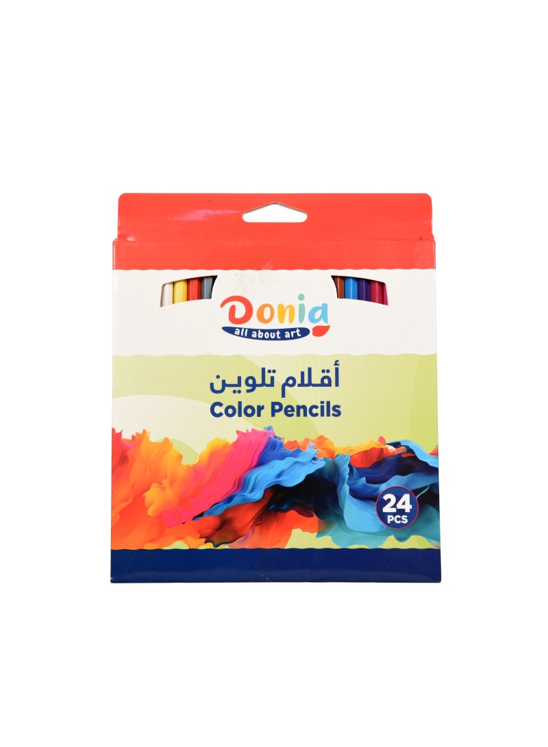 Donia 24-Color Pencils Set – Coloring Pencils for School Kids - Image 3