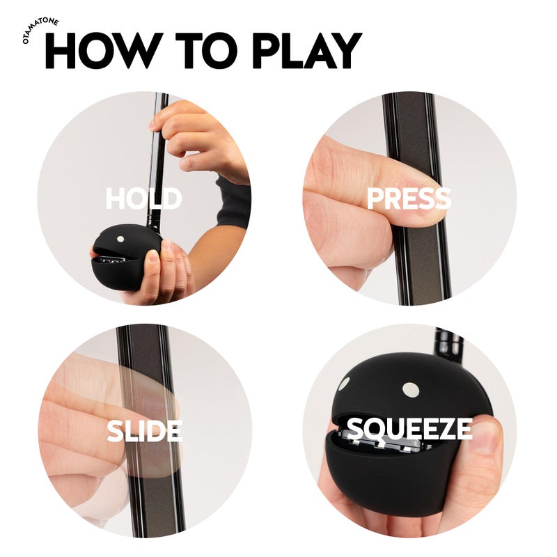 Otamatone أوتاماتون - آلة موسيقية إلكترونية يابانية محمولة من مايو دينكي، فائزة بجوائز، هدية تعليمية ممتعة للأطفال والمراهقين والبالغين - أسود - Image 2