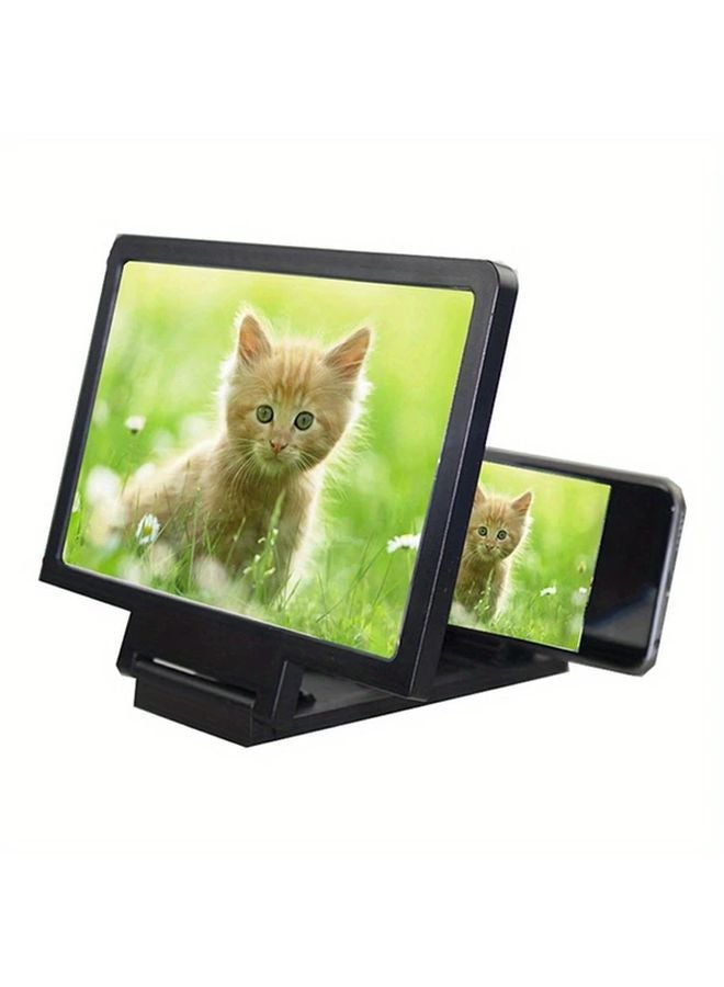 Black 3D HD TV Screen Amplifier Foldable Desktop Mobile Phone Bracket - Image 4