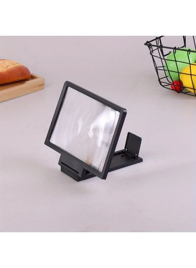 Black 3D HD TV Screen Amplifier Foldable Desktop Mobile Phone Bracket - Image 2