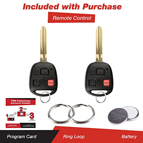KeylessOption Keyless Entry Remote Control Car Key Fob Replacement for HYQ1512V 4C (Pack of 2) - Image 2