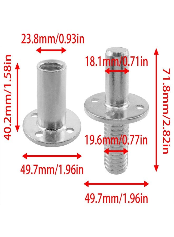 Dsjnf M20 Metal Bed Post Connector T-nut Bed Post Connector for Bedroom Furniture Hardware Accessories Bed Post Locking Connection Three Way nut 2pcs - Image 4