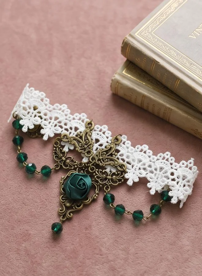 Take Two  Multi-Color Bead and Lace Details Cuff Bracelet for Women | Best Price UAE