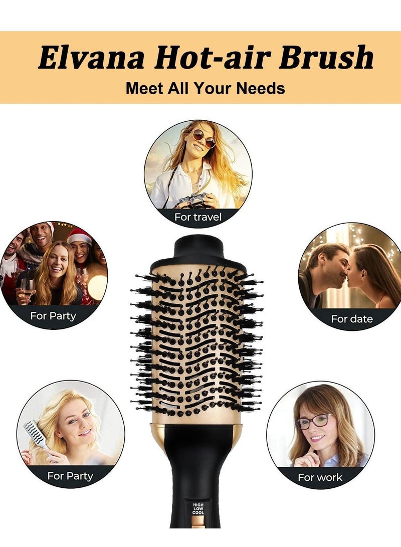 ELTRAZONE Styler 5 in 1 Hair Dryer Hot Air Brush Styler Negative ​Ion Hair Straightener Volumizer Hair Curler Hot  Comb Brush - Image 4