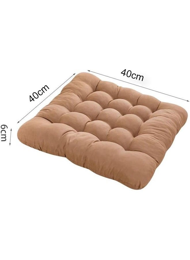 Optico - Chair Pads Seat Cushion with Ties, Square Chair Seat Pads Sofa Pillows Cashmere Meditation Pillow Thicken Tatami Floor Cushion Sofa Chair Pads Car Seat Cushion for Office Yoga - Image 1