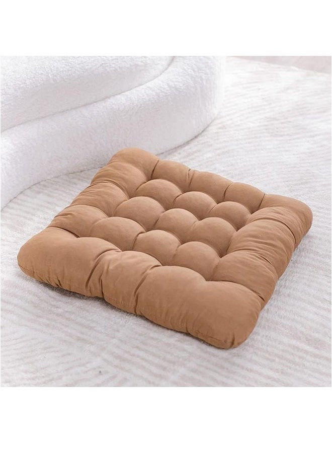 Optico - Chair Pads Seat Cushion with Ties, Square Chair Seat Pads Sofa Pillows Cashmere Meditation Pillow Thicken Tatami Floor Cushion Sofa Chair Pads Car Seat Cushion for Office Yoga - Image 1